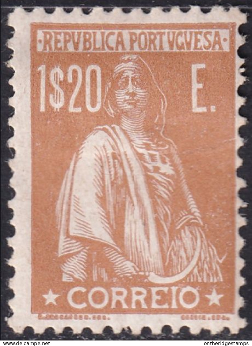 Portugal 1924 Sc 298K Mundifil 289 MH* Crease On Right Side - Unused Stamps