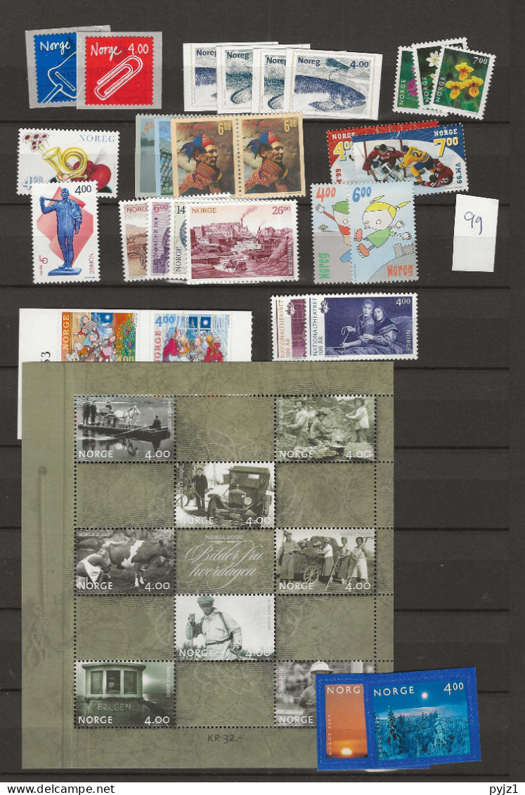 1999 MNH Norway, Year Collection Postfris** - Années Complètes