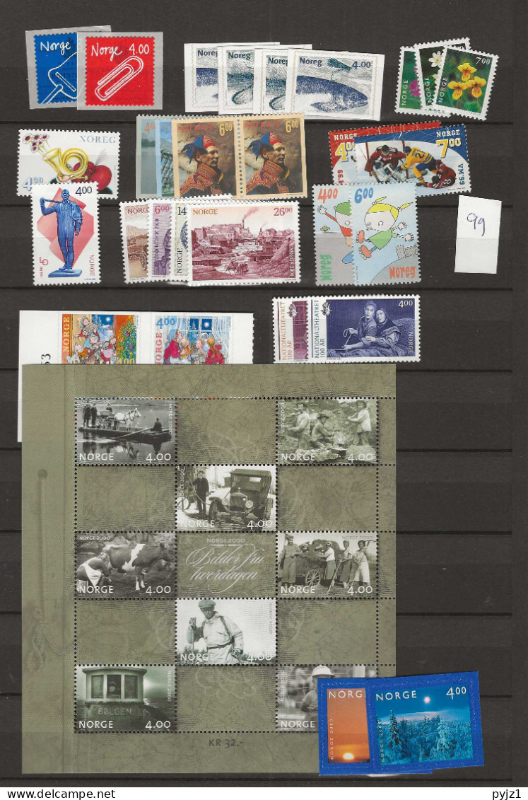 1999 MNH Norway, Year Collection Postfris** - Años Completos