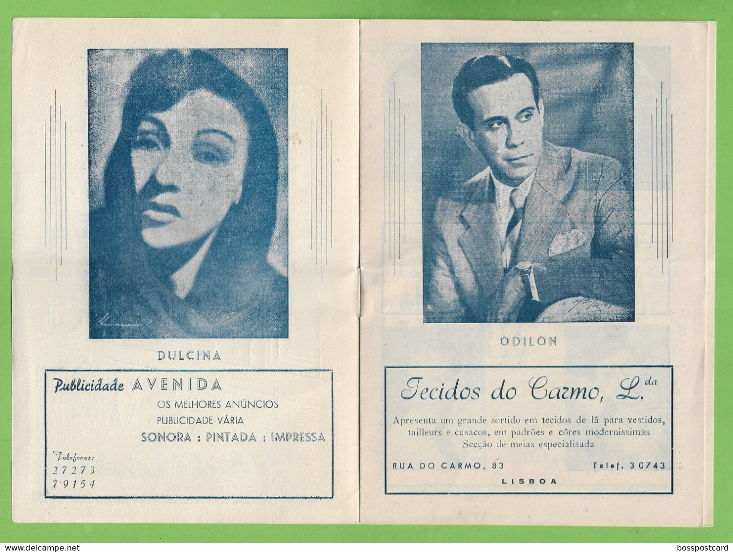 Lisboa - Teatro - Revista - Cinema - Actor - Actriz - Música - Portugal - Programme