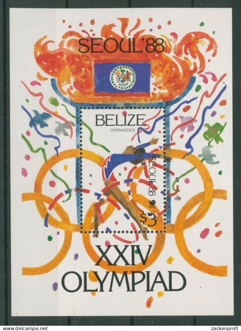 Belize 1988 Olympiade Seoul Block 96 Postfrisch (C22520) - Belize (1973-...)