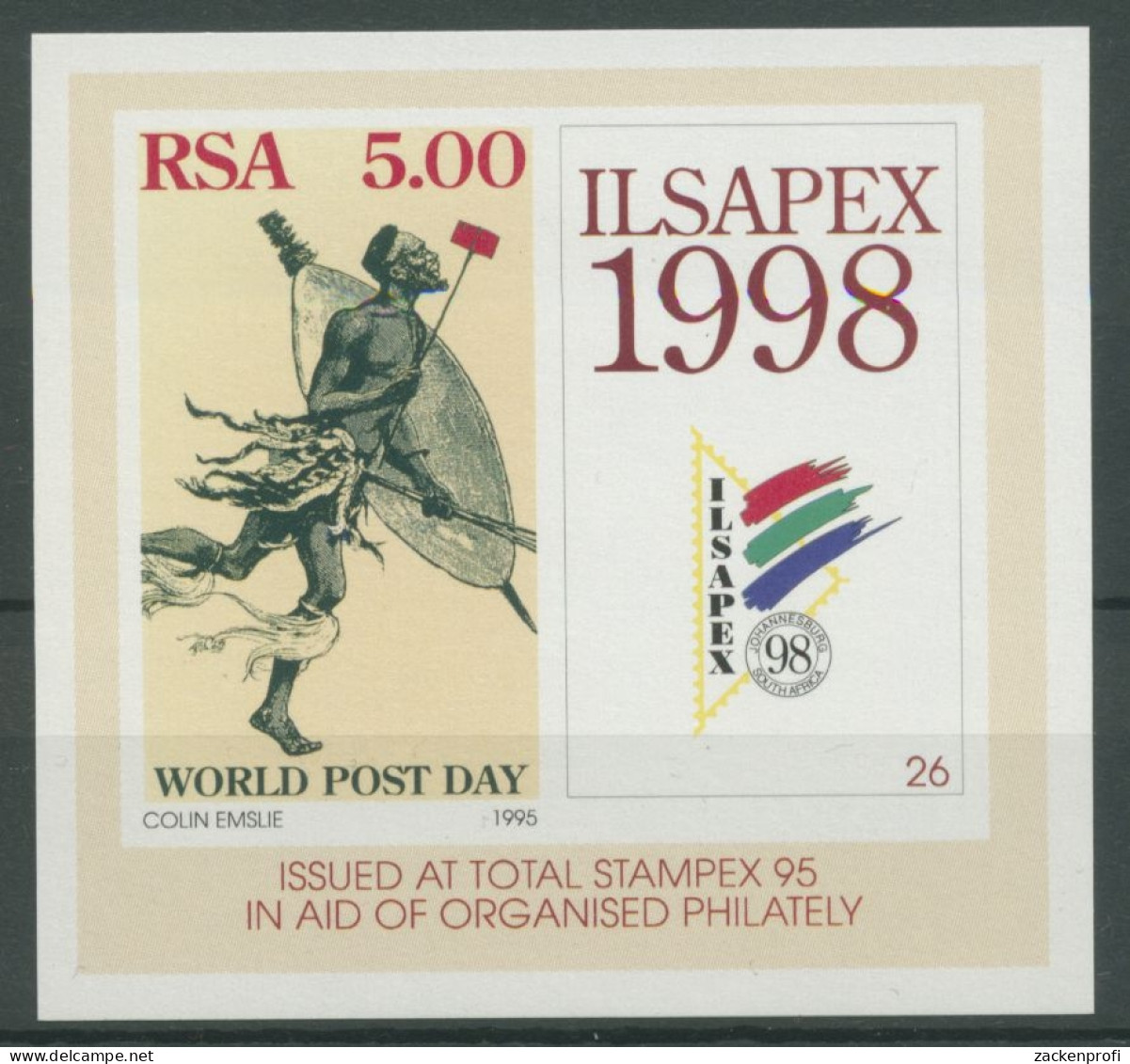 Südafrika 1995 STAMPEX Afrikanischer Postläufer Block 39 Postfrisch (C24963) - Hojas Bloque