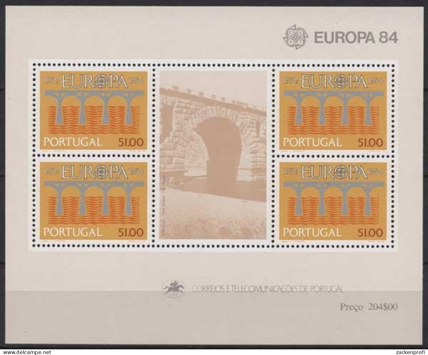 Portugal 1984 Europa CEPT Post-und Fernmeldewesen Block 43 Postfrisch (C91047) - Blokken & Velletjes