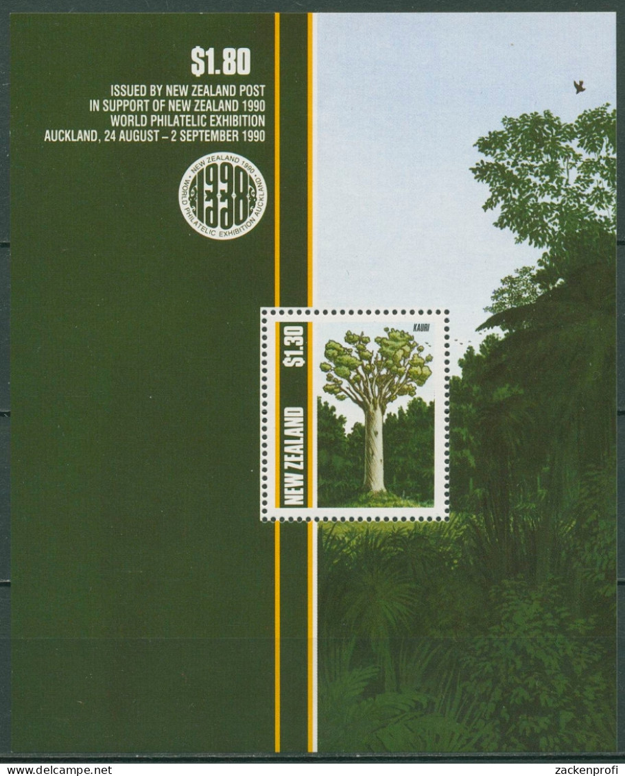 Neuseeland 1989 Bäume Kaurifichte Block 17 Postfrisch (C28930) - Hojas Bloque