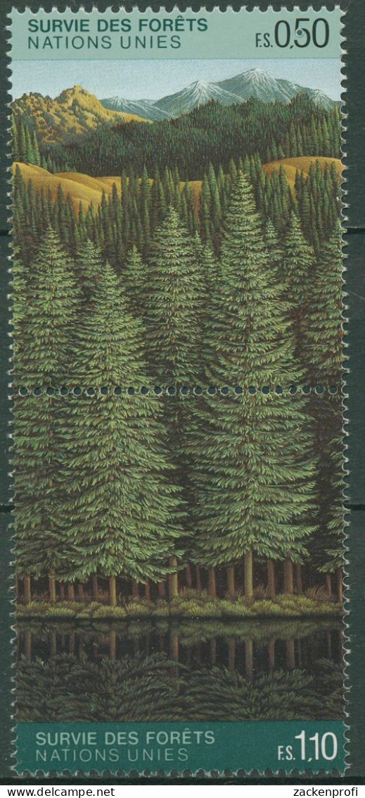 UNO Genf 1988 Rettet Den Wald Nadelwald 165/66 ZD Postfrisch - Unused Stamps