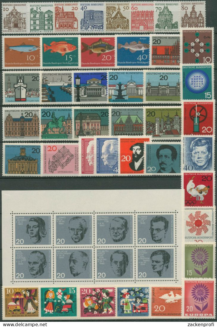 Bund 1964 Jahrgang Komplett (412/61, Block 3) Postfrisch (SG98468) - Unused Stamps