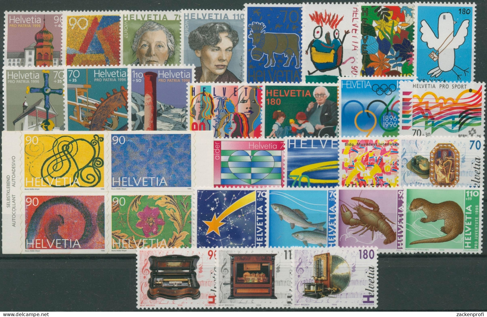 Schweiz Jahrgang 1996 Komplett Postfrisch (G96426) - Unused Stamps