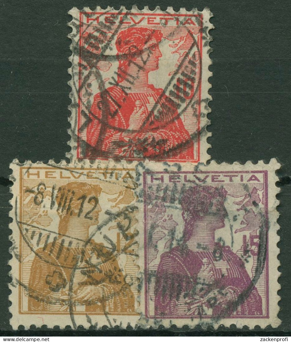 Schweiz 1909 Neues Helvetiabrustschild 114/16 Gestempelt - Usati