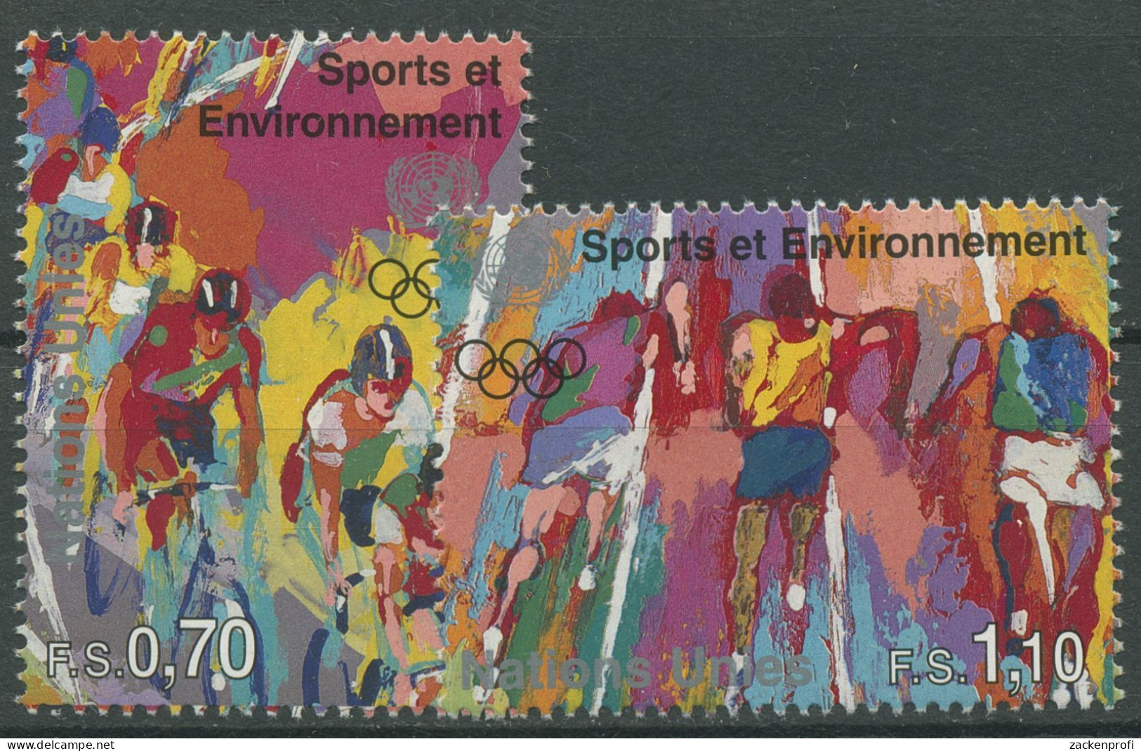 UNO Genf 1996 Olympia Radfahren Laufen 297/98 Postfrisch - Ungebraucht