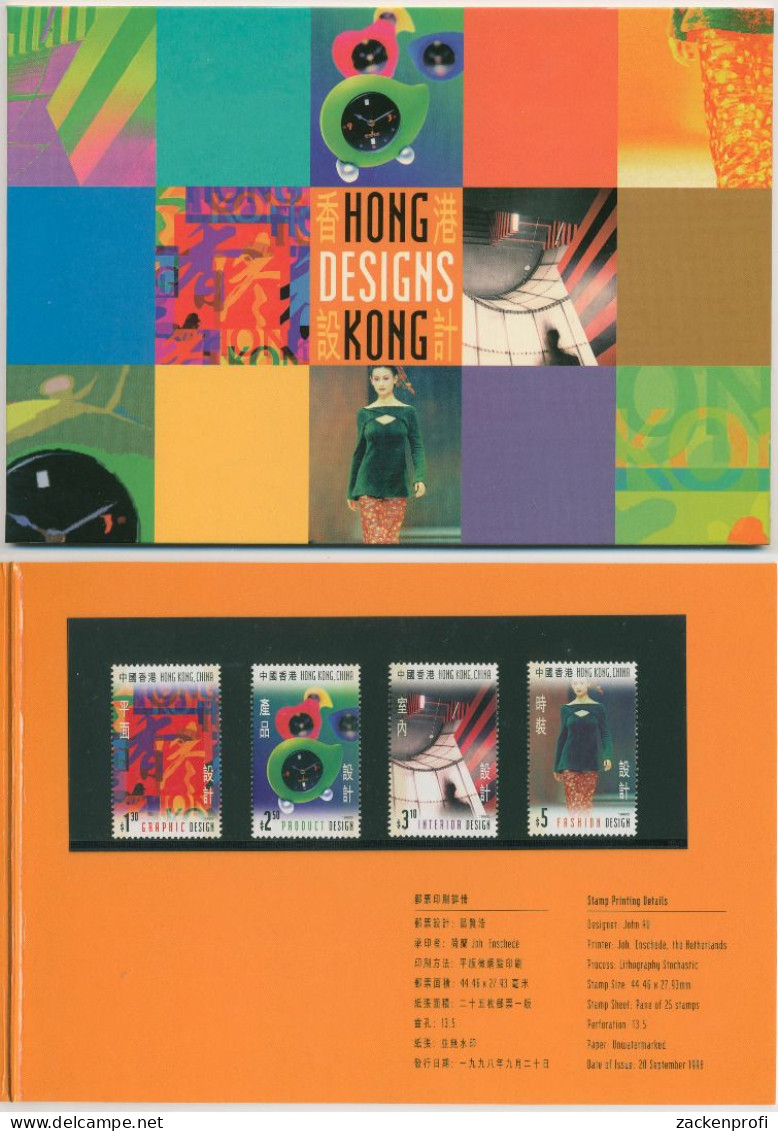 Hongkong 1998 Design In Hongkong 853/56 Im Folder Postfrisch (C99253) - Unused Stamps