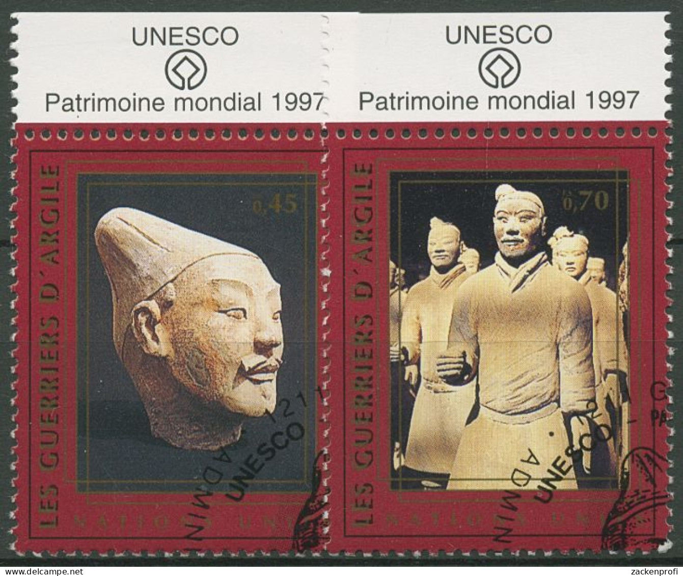 UNO Genf 1997 UNESCO Terrakotta-Krieger 321/22 Gestempelt - Used Stamps