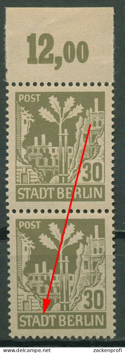 SBZ Berlin & Brandenburg 1945 Freimarke Plattenfehler 7 Aa Waz F 14 A Postfrisch - Berlin & Brandebourg