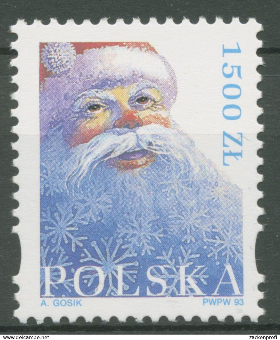Polen 1993 Weihnachten Weihnachtsmann 3474 Postfrisch - Unused Stamps