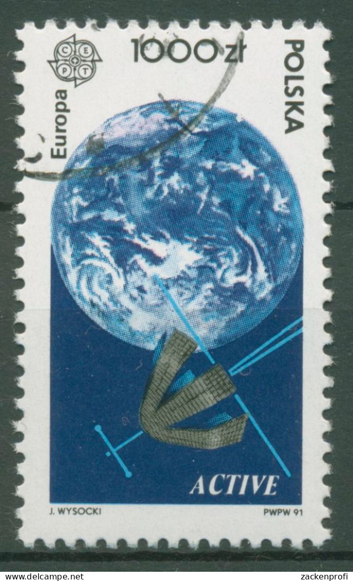 Polen 1991 Europa CEPT Weltraumfahrt Satellit 3331 Gestempelt - Gebraucht