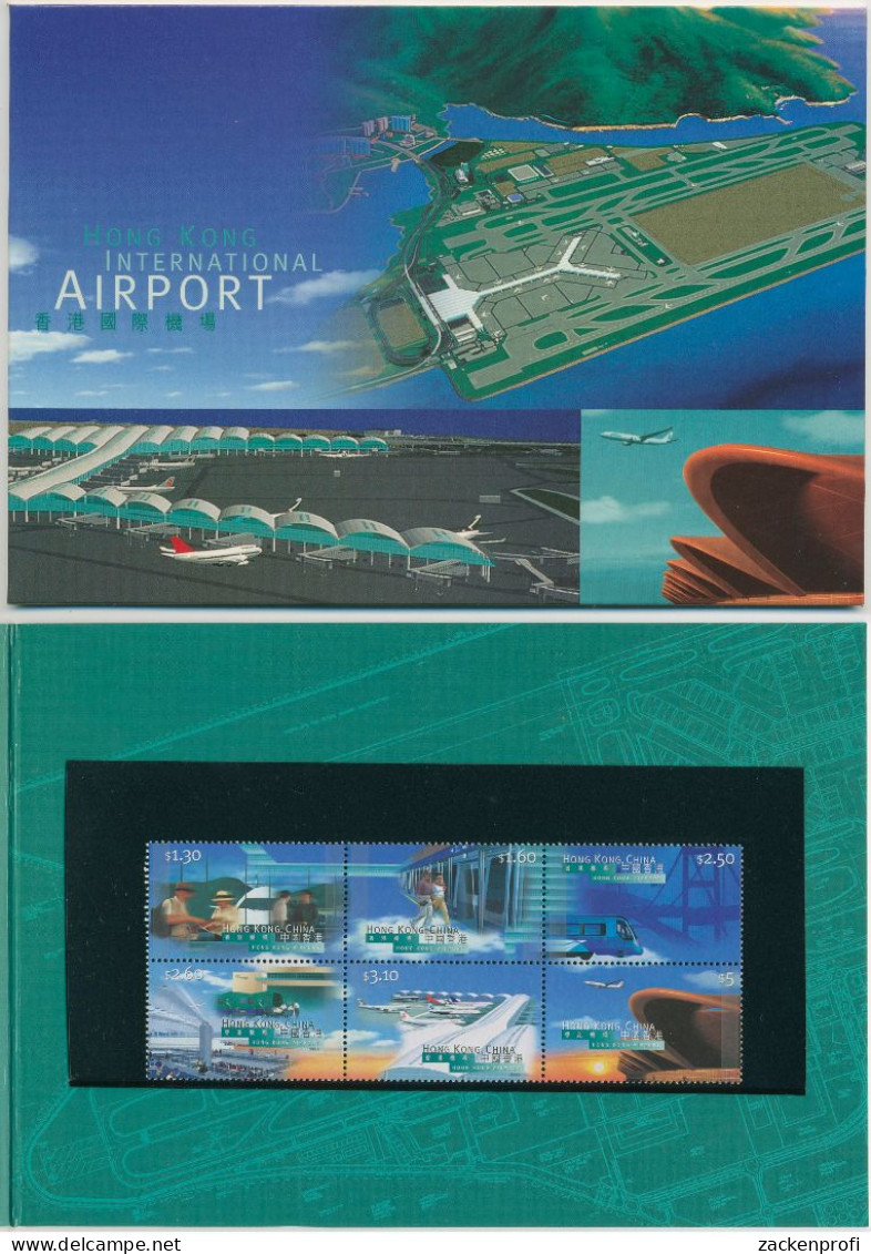 Hongkong 1998 Flughafen Chek Lap Kok 843/48 ZD Im Folder Postfrisch (C99251) - Unused Stamps