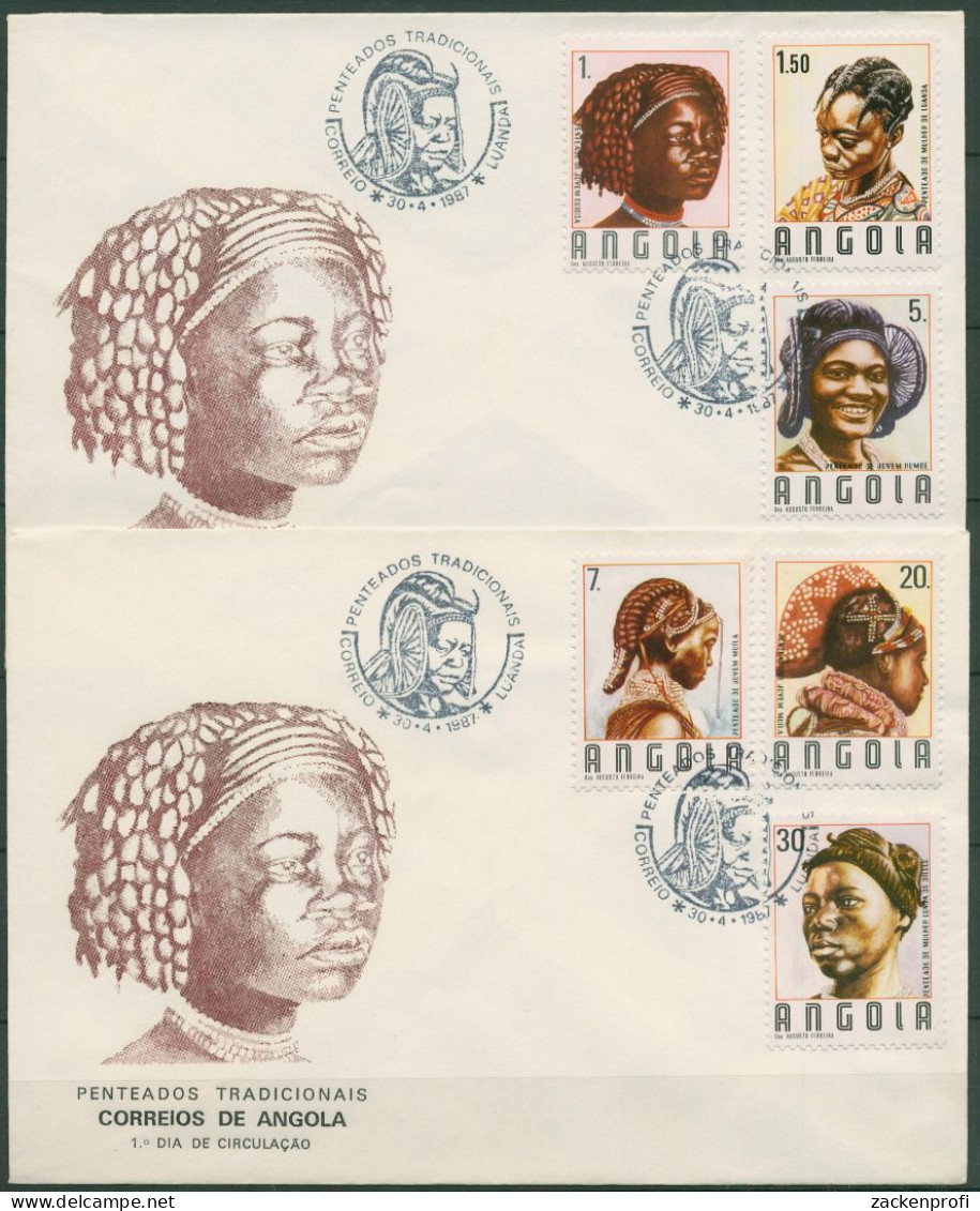 Angola 1987 Frisuren Aus Verschiedenen Provinzen 758/63 FDC (X60996) - Angola