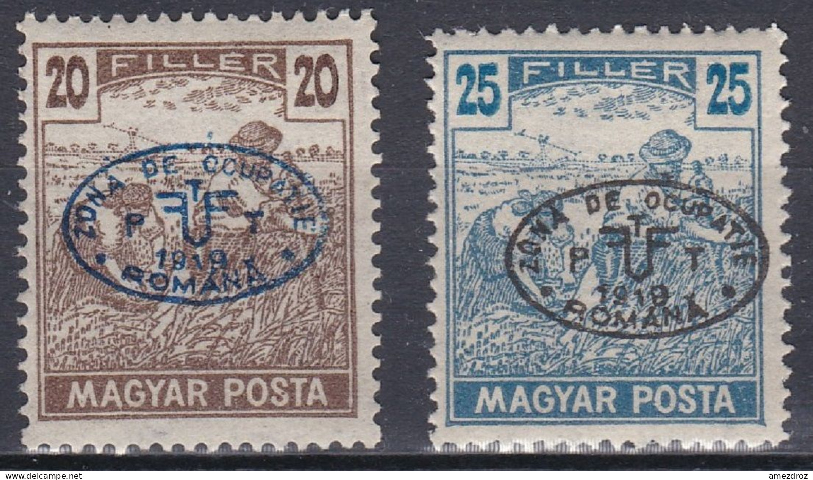 Hongrie Debrecen 1919 Mi 68-69 * Moissonneurs   (A12) - Debreczin