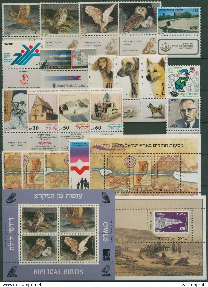 Israel 1987 Jahrgang Komplett 1052/79 Mit Tab, Block 33/35 Postfrisch (SG61234) - Volledig Jaar