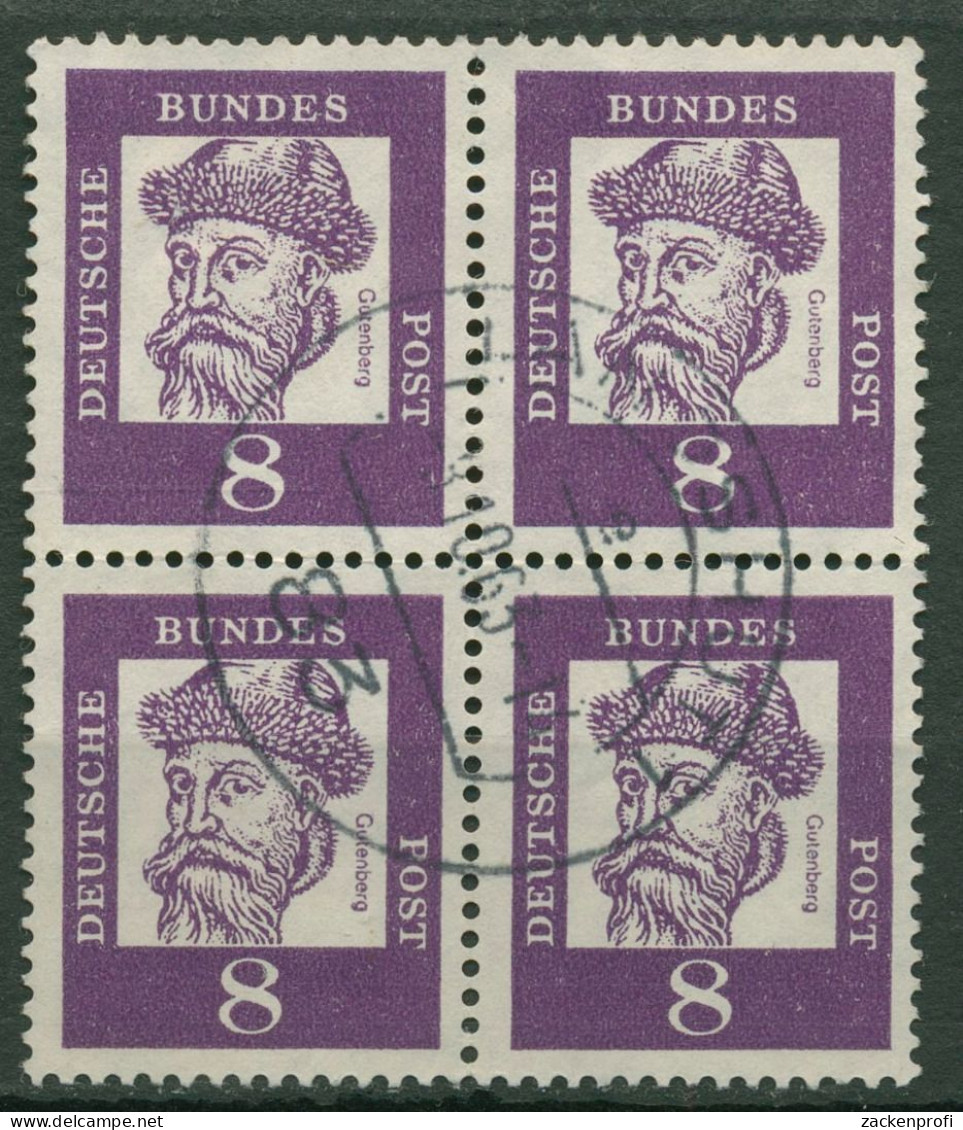 Bund 1961 Bedeutende Deutsche 349 Y 4er-Block Gestempelt - Used Stamps