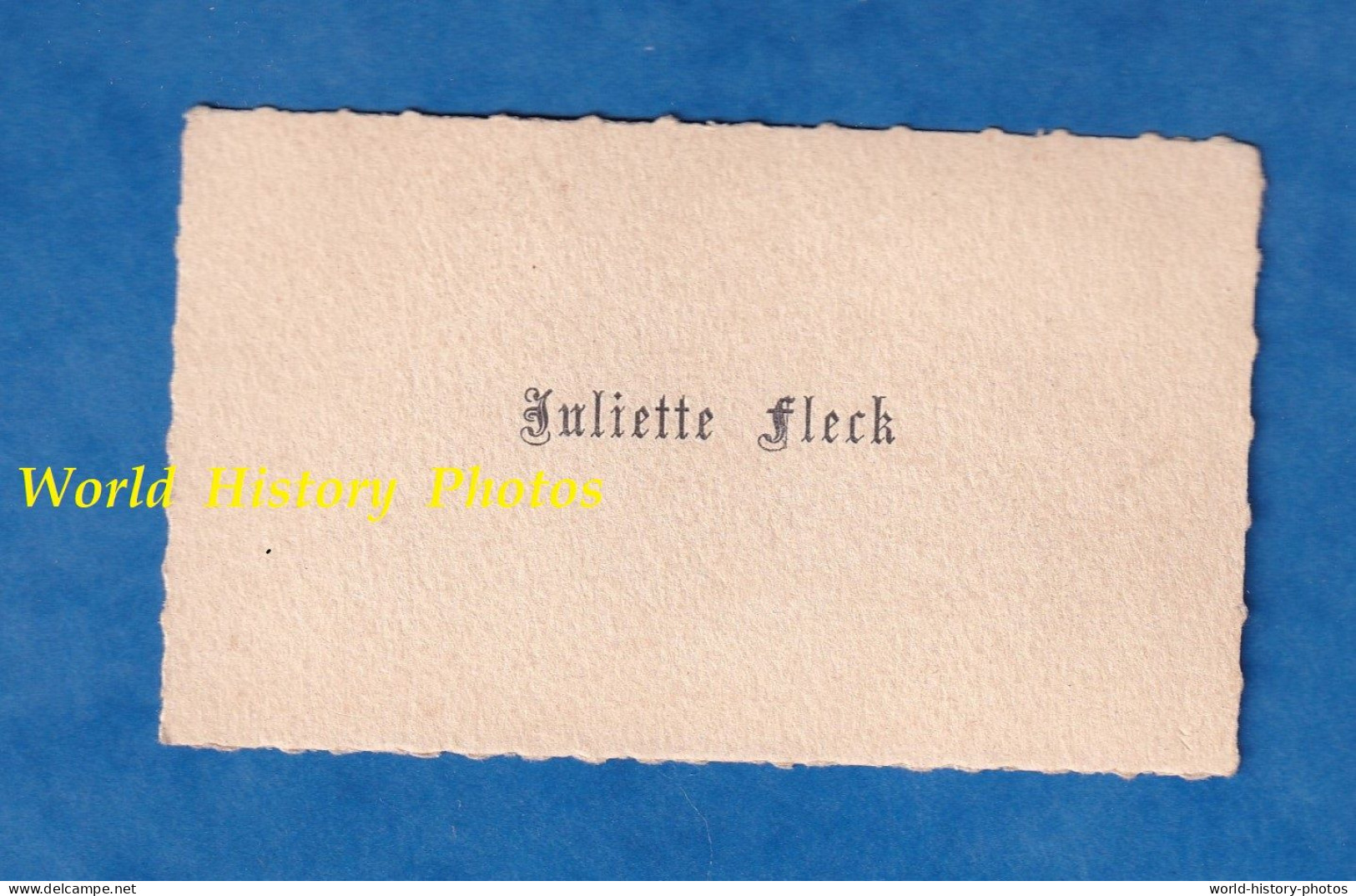 Carte De Visite Ancienne - Juliette FLECK - Ville à Situer - Généalogie Histoire Patronyme - Visitenkarten