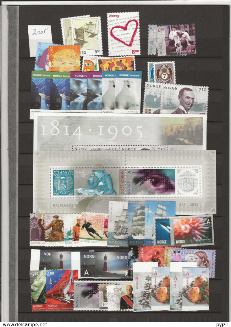 2005 MNH Norway, Year Collection Postfris** - Années Complètes