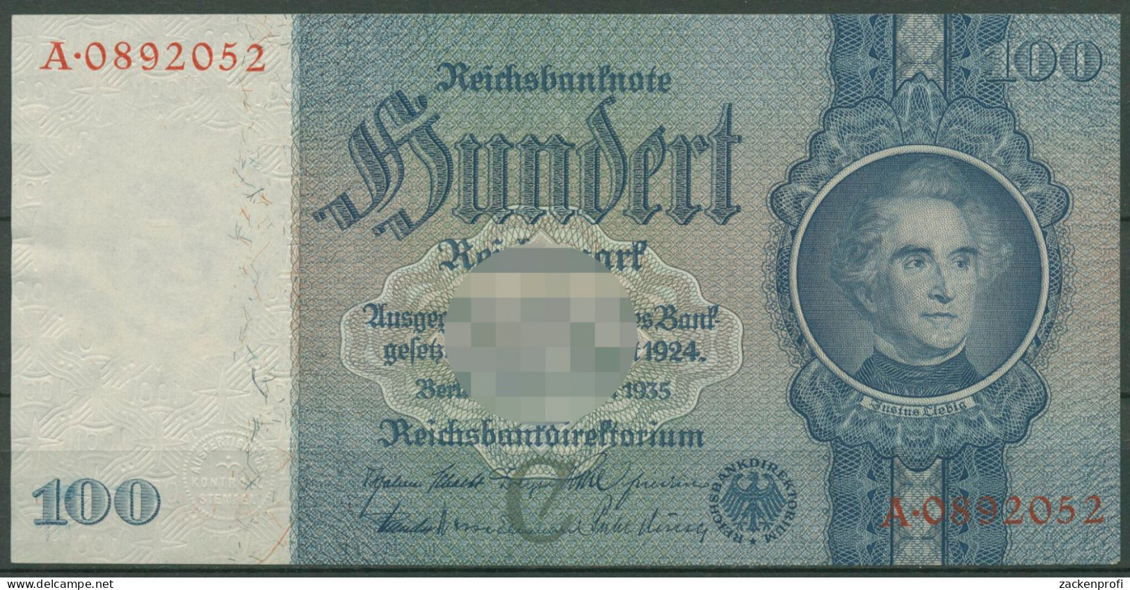 Dt. Reich 100 Reichsmark 1935 Serie C/A, Ro 176 A Fast Kassenfrisch (K981) - 100 Reichsmark