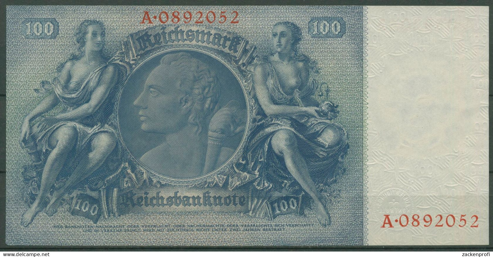 Dt. Reich 100 Reichsmark 1935 Serie C/A, Ro 176 A Fast Kassenfrisch (K981) - 100 Reichsmark