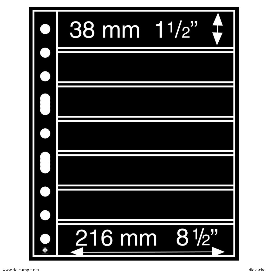 Leuchtturm Hüllen Schwarz Grande 7S (5er Pack) 314011 Neu ( - Other & Unclassified