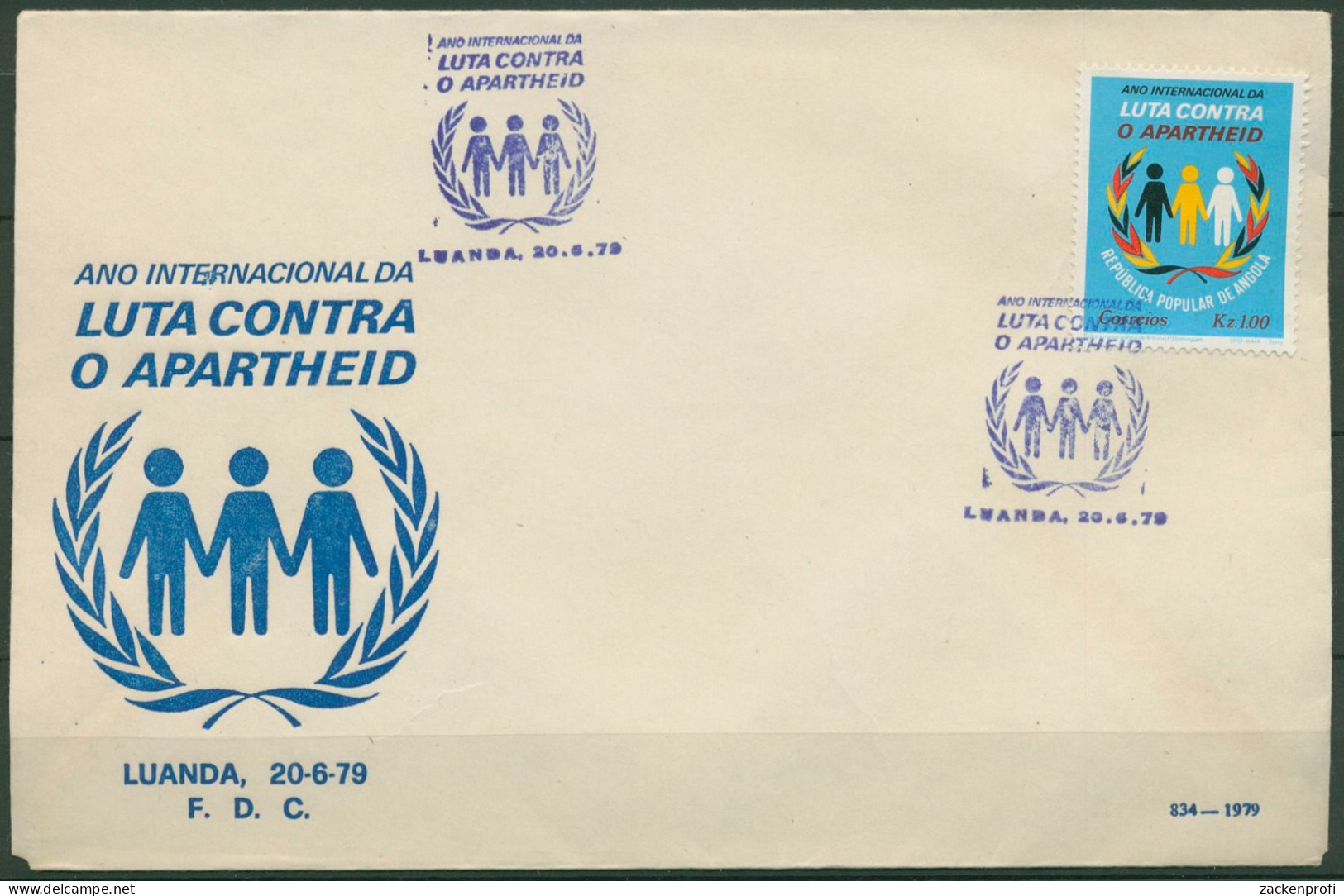 Angola 1979 Internationales Anti-Apartheid-Jahr 625 FDC (X60943) - Angola
