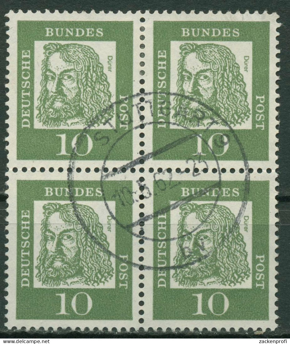 Bund 1961 Bedeutende Deutsche 350 Y 4er-Block Gestempelt - Used Stamps