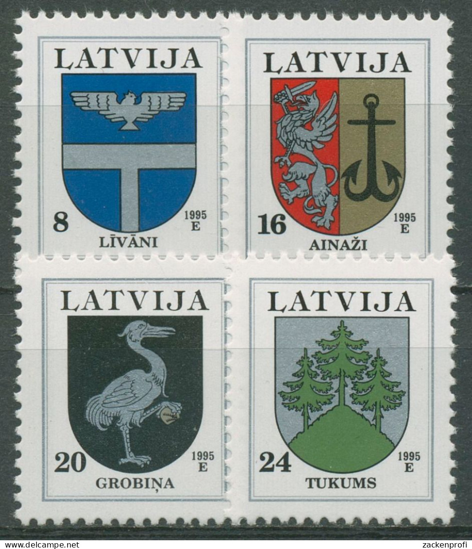 Lettland 1995 Freimarken Wappen 399/02 I Postfrisch - Lettonie