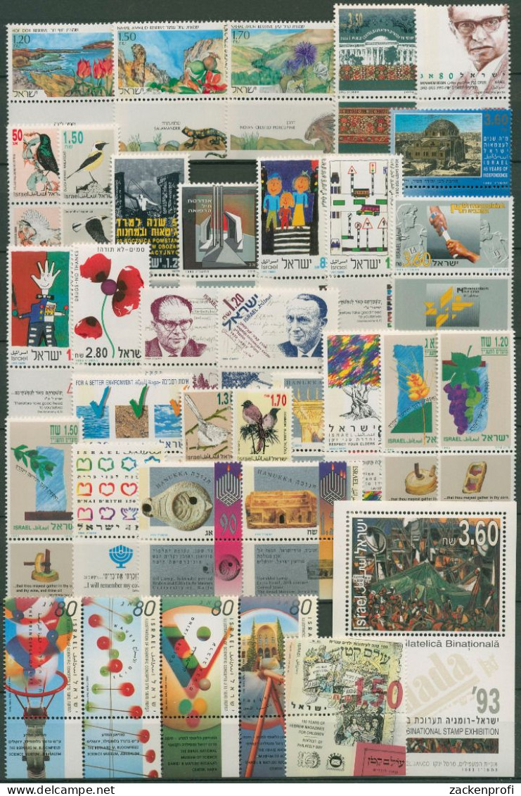 Israel 1993 Jahrgang Komplett 1252/85 Mit Tab, Block 47 Postfrisch (SG61239) - Volledig Jaar