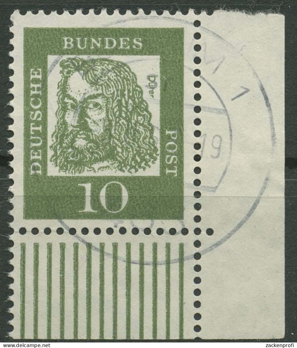 Bund 1961 Bedeutende Deutsche 350 Y W UR Ecke 4 Gestempelt - Used Stamps