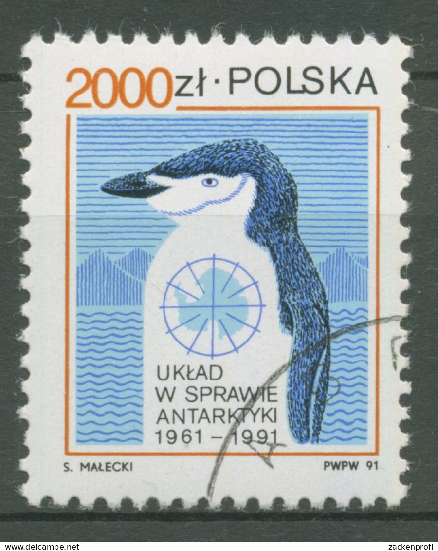 Polen 1991 Antarktisvertrag Pinguin 3336 Gestempelt - Gebraucht
