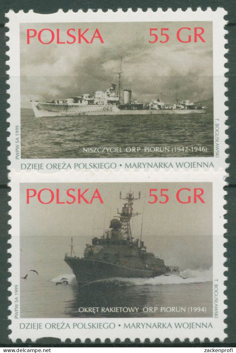 Polen 1999 Streitkräfte Marine Schiffe 3742/43 Postfrisch - Nuevos