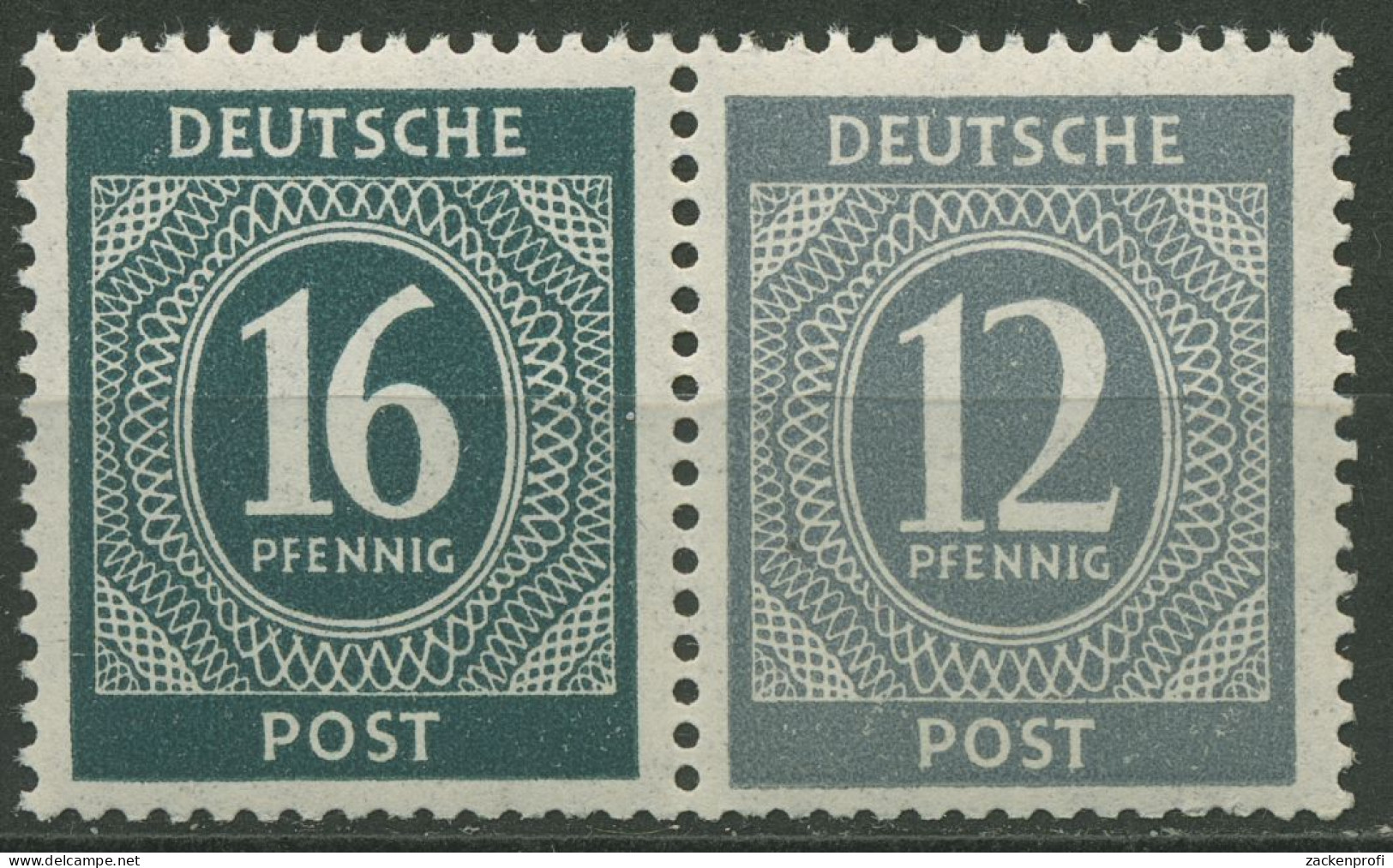 Alliierte Besetzung 1946 Zusammendruck Aus Markenheftchen W 158 Postfrisch - Postfris