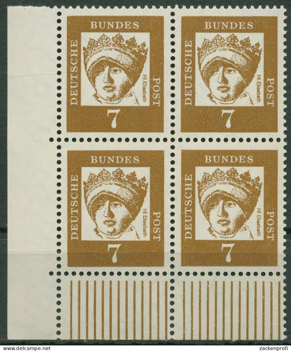 Bund 1961 Bedeutende Deutsche 348 Y W UR 4er-Block Ecke 3 Postfrisch - Unused Stamps
