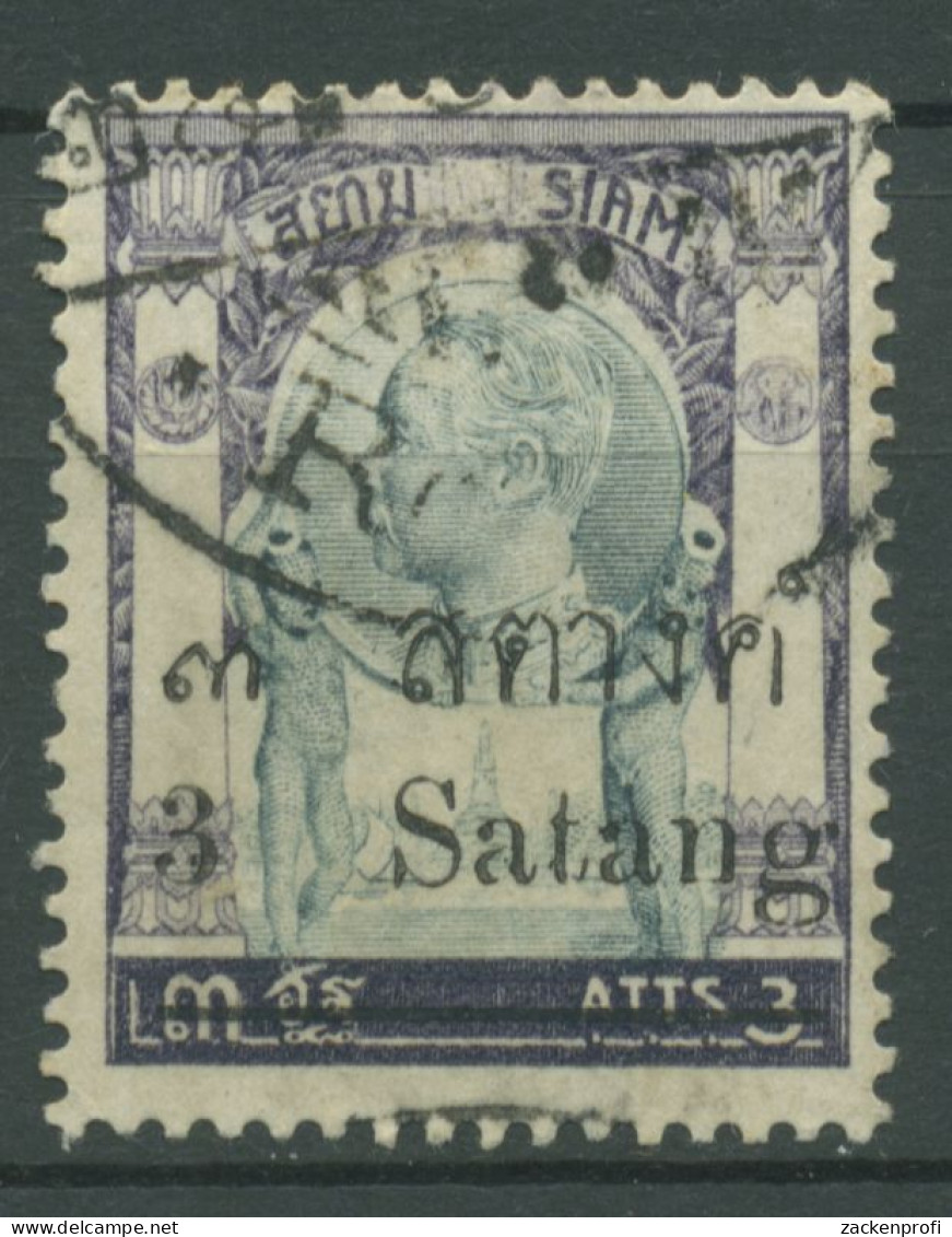 Thailand 1909 König Chulalongkorn 51 Mit Aufdruck, 84 Gestempelt - Siam
