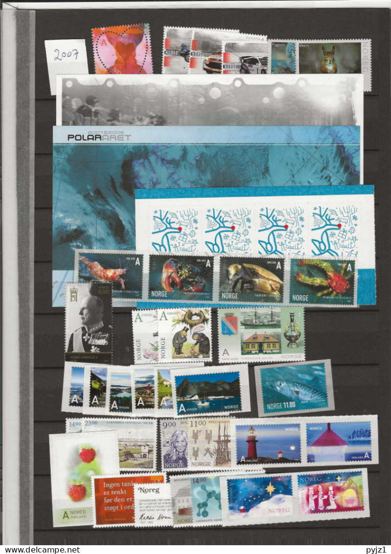 2007 MNH Norway, Year Collection Postfris** - Années Complètes