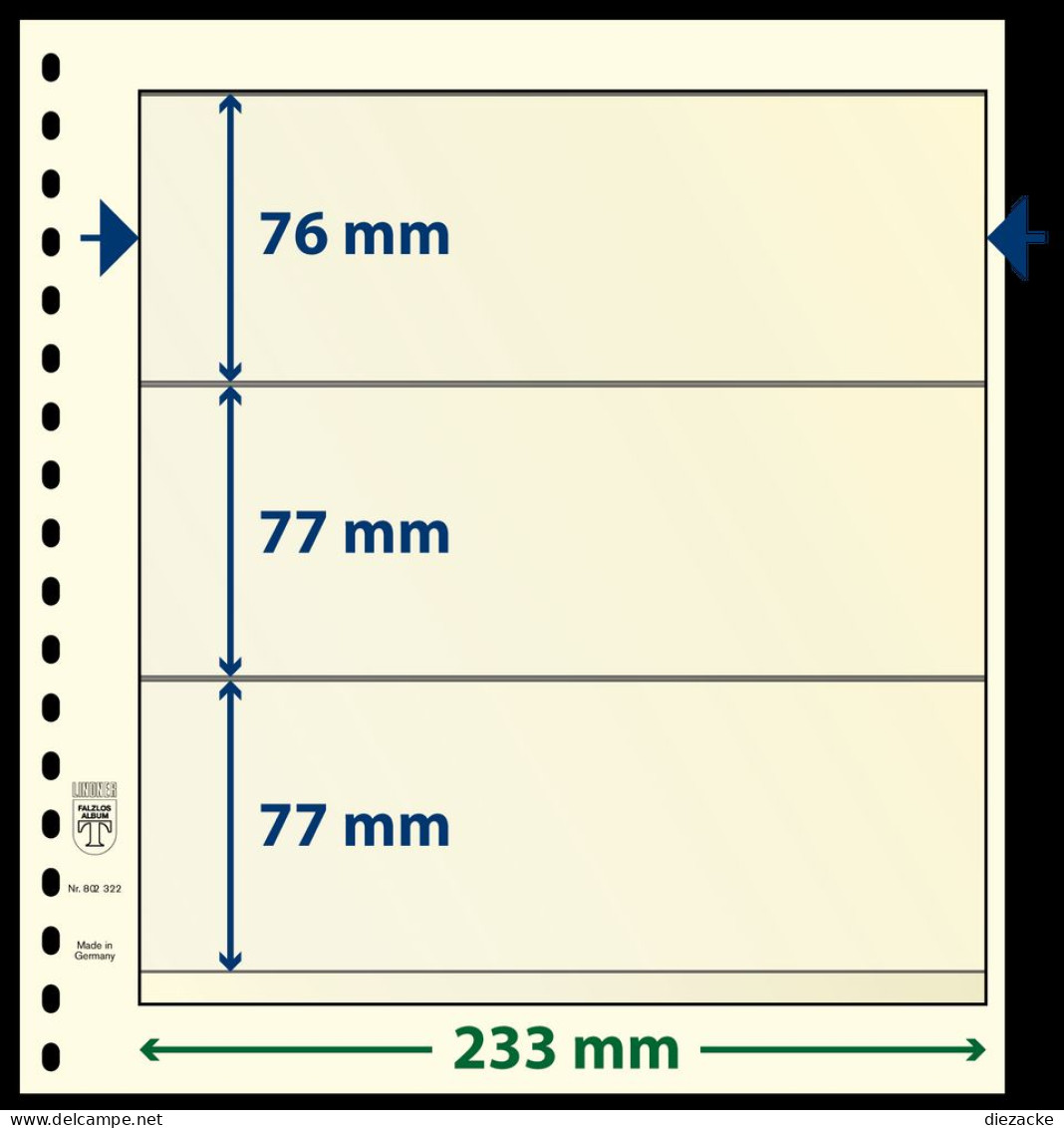 Lindner T - Blanko Blätter 802322P (10er Packung) Neu ( - Blank Pages