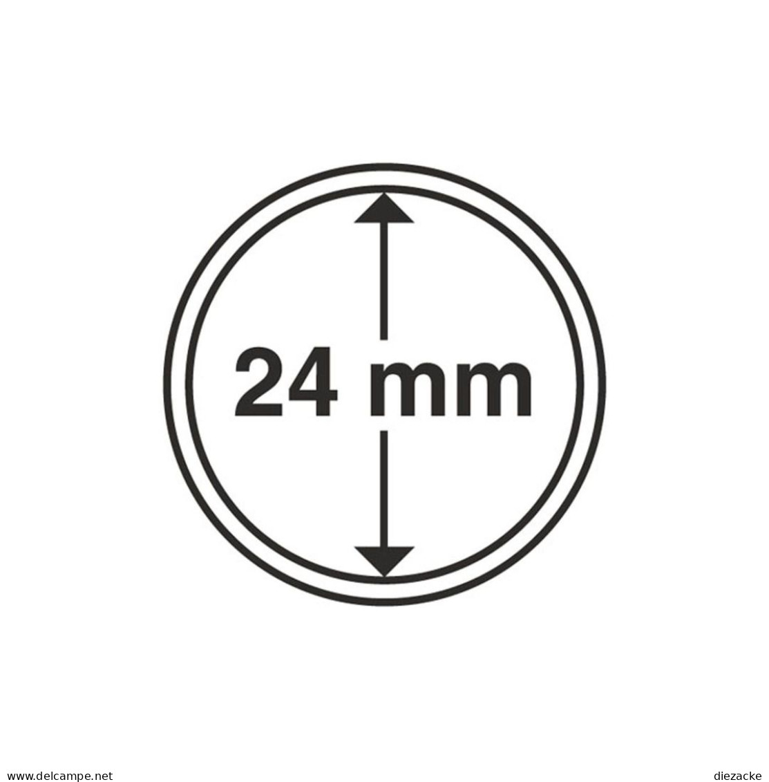 Leuchtturm Münzkapsel Grips 24 Mm (10er Pack) 319128 Neu - Materiaal