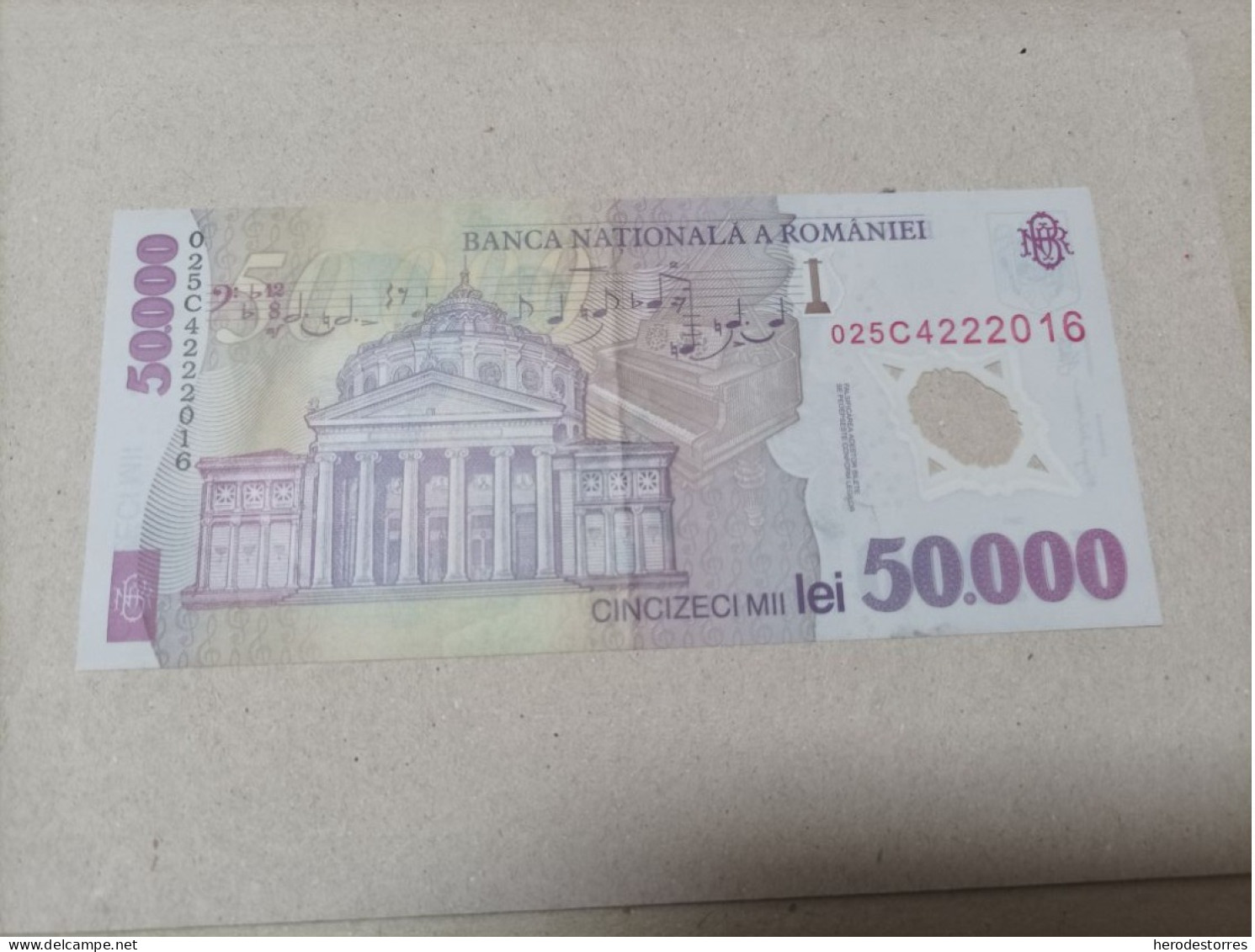 Billete Rumania, 50000 Lei, Año 2001, AUNC - Rumänien