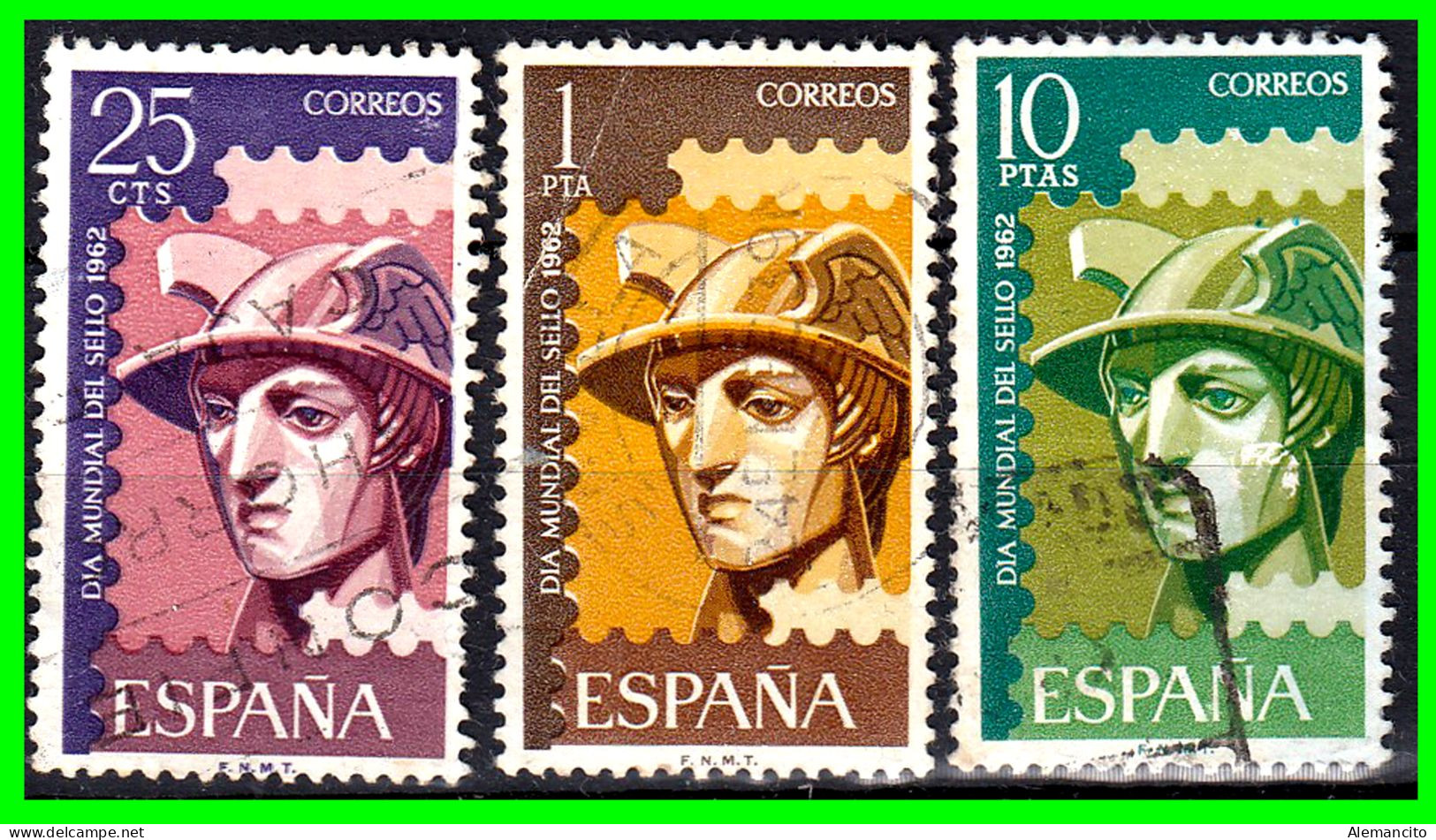 ESPAÑA SELLOS AÑO 1962   - DIA MUNDIAL DEL SELLO  – SERIE - Used Stamps