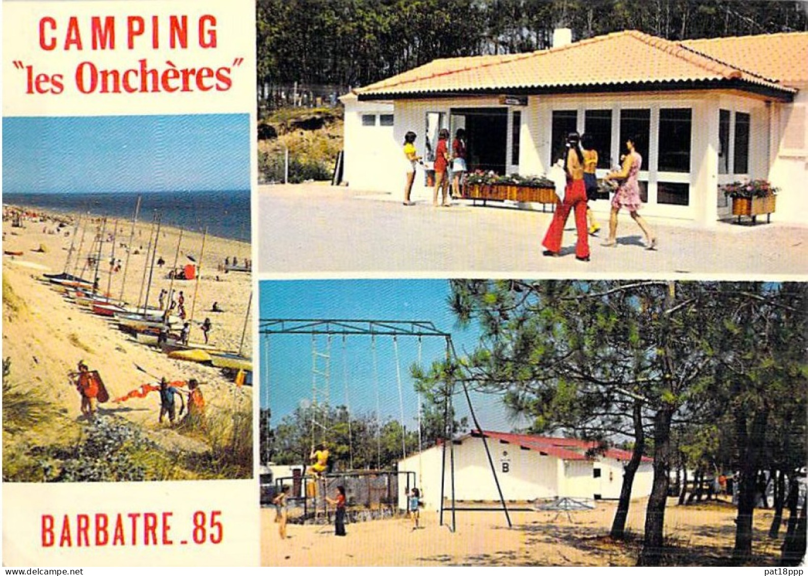 FRANCE - Beau Lot de 100 CPSM-CPM CAMPING dont 35 dentelées (15 PF et 20 GF dont 10 colorisées) 0.15 €/carte - 80 scans