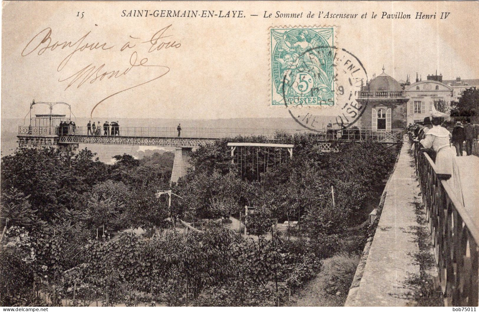 SAINT-GERMAIN-EN-LAYE , Le Sommet De L'Ascenseur Et Le Pavillon Henri IV - St. Germain En Laye