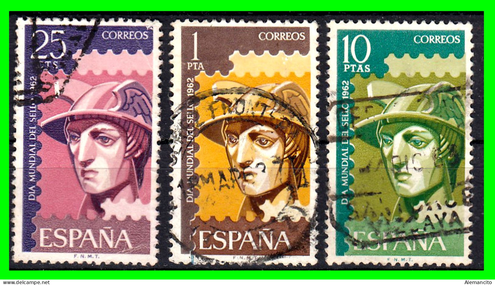 ESPAÑA SELLOS AÑO 1962   - DIA MUNDIAL DEL SELLO  – SERIE - Used Stamps