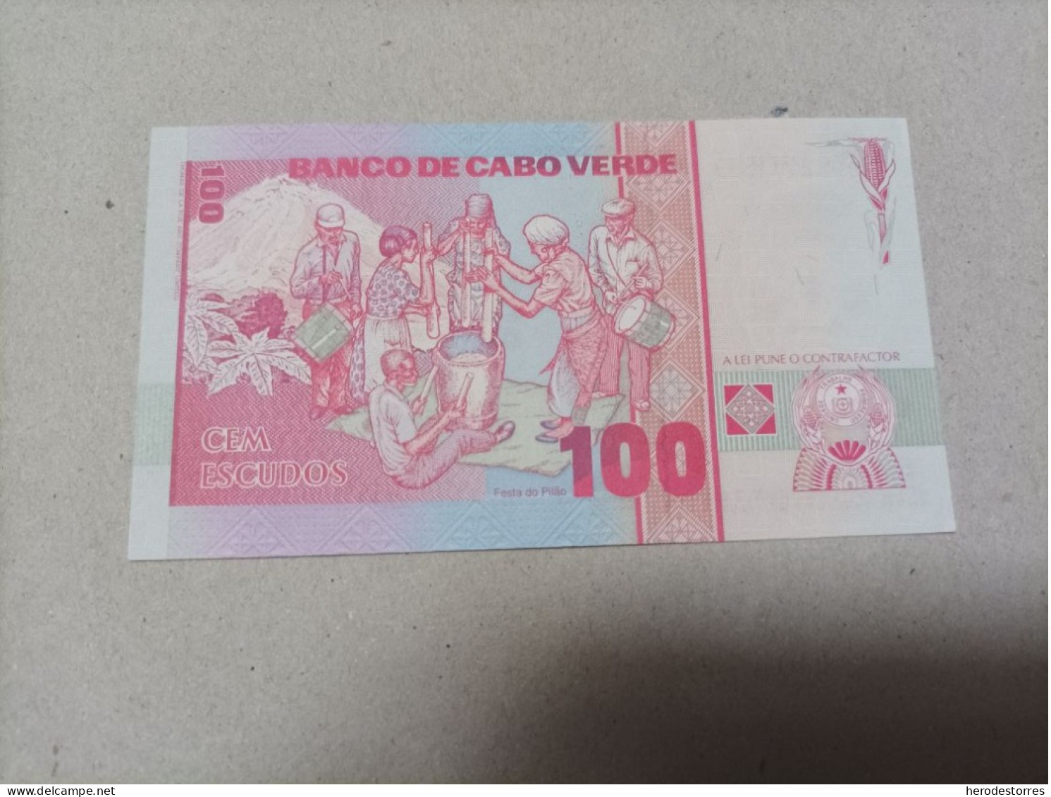 Billete Cabo Verde, 100 Escudos, Año 1989, UNC - Cape Verde