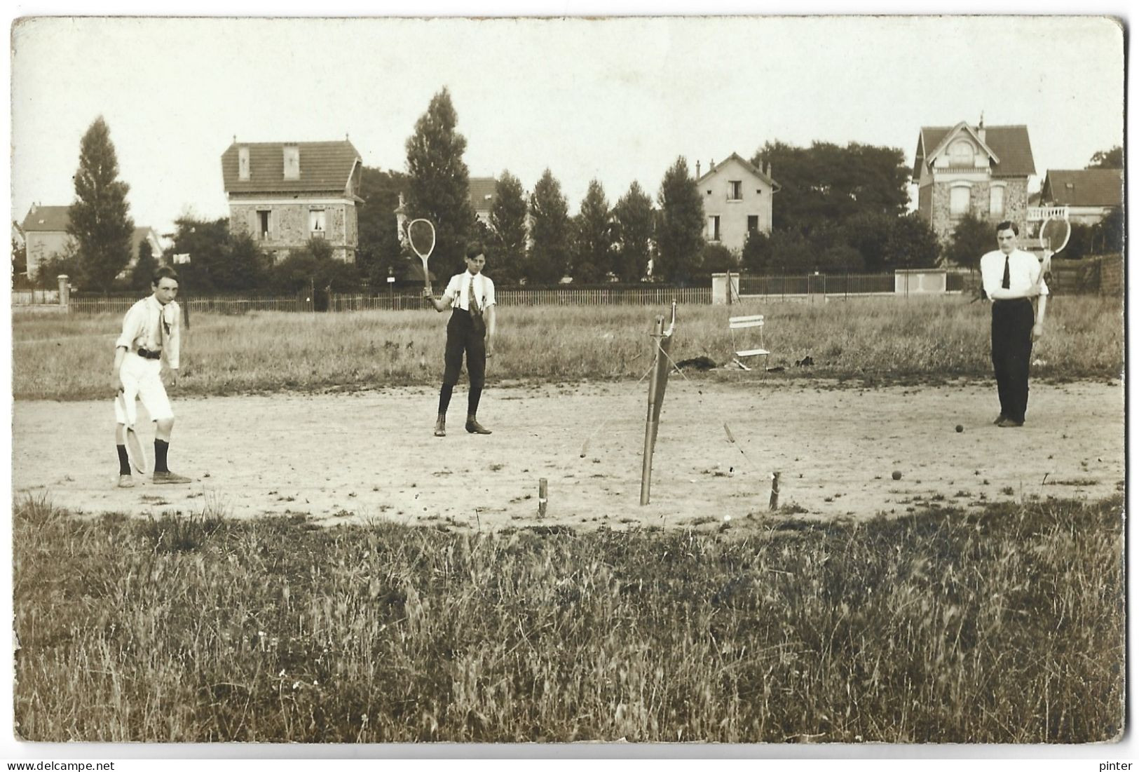 Joueurs De TENNIS - CARTE PHOTO Du 25 Juillet 1913 - Tennis