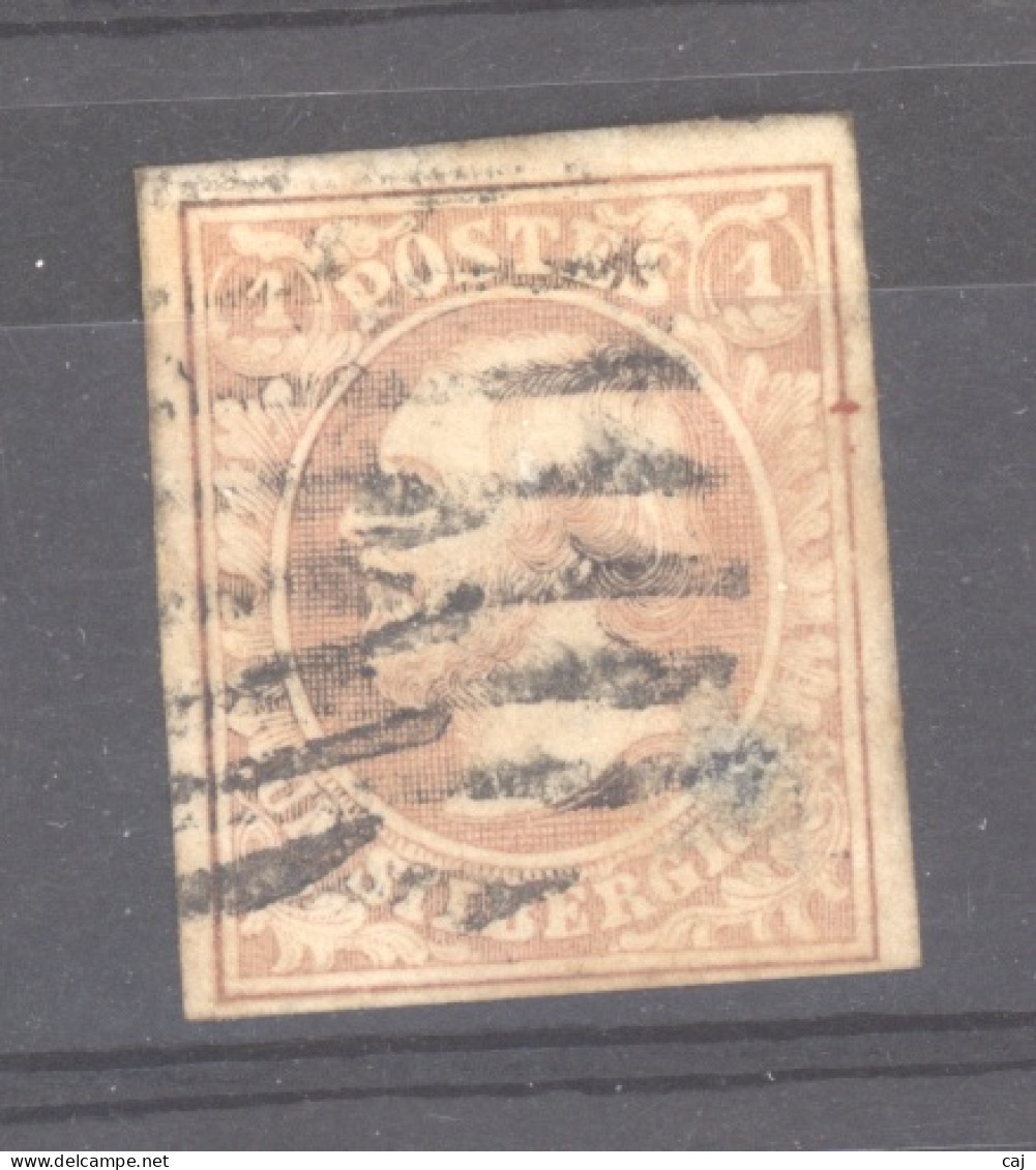 Luxembourg  :  Mi  2e  (o)   Hell Braunlichrot - 1852 Willem III