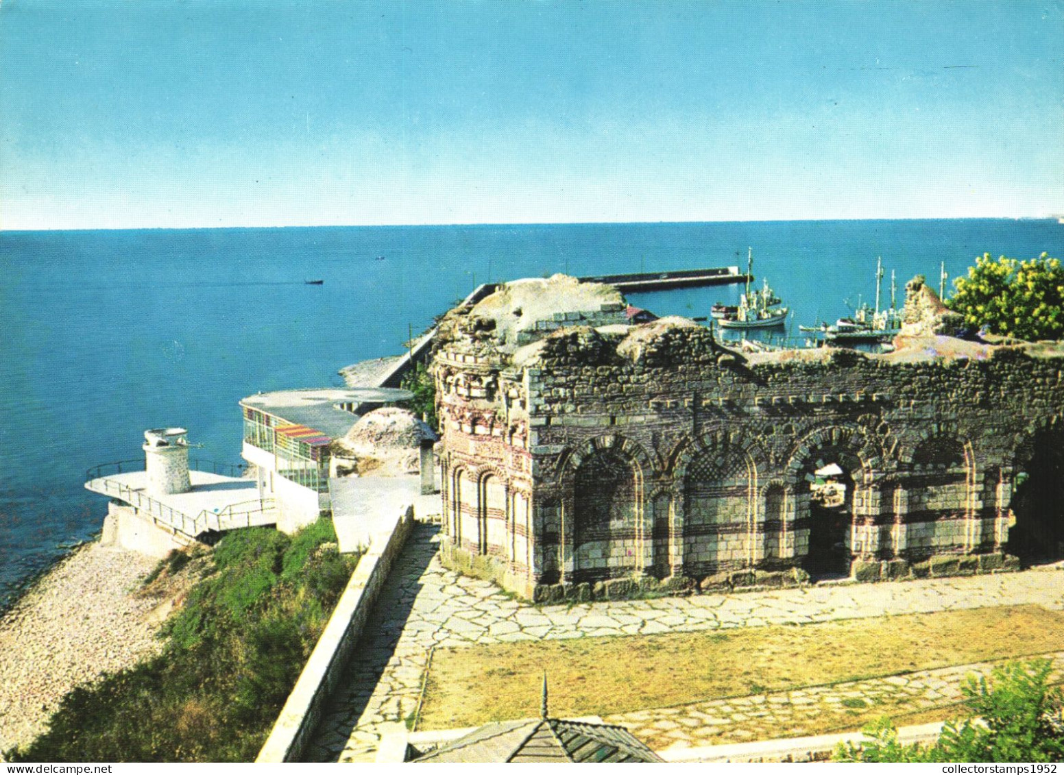 NESSEBAR, CHURCH, ARCHITECTURE, PORT, SHIP, BULGARIA, POSTCARD - Bulgaria